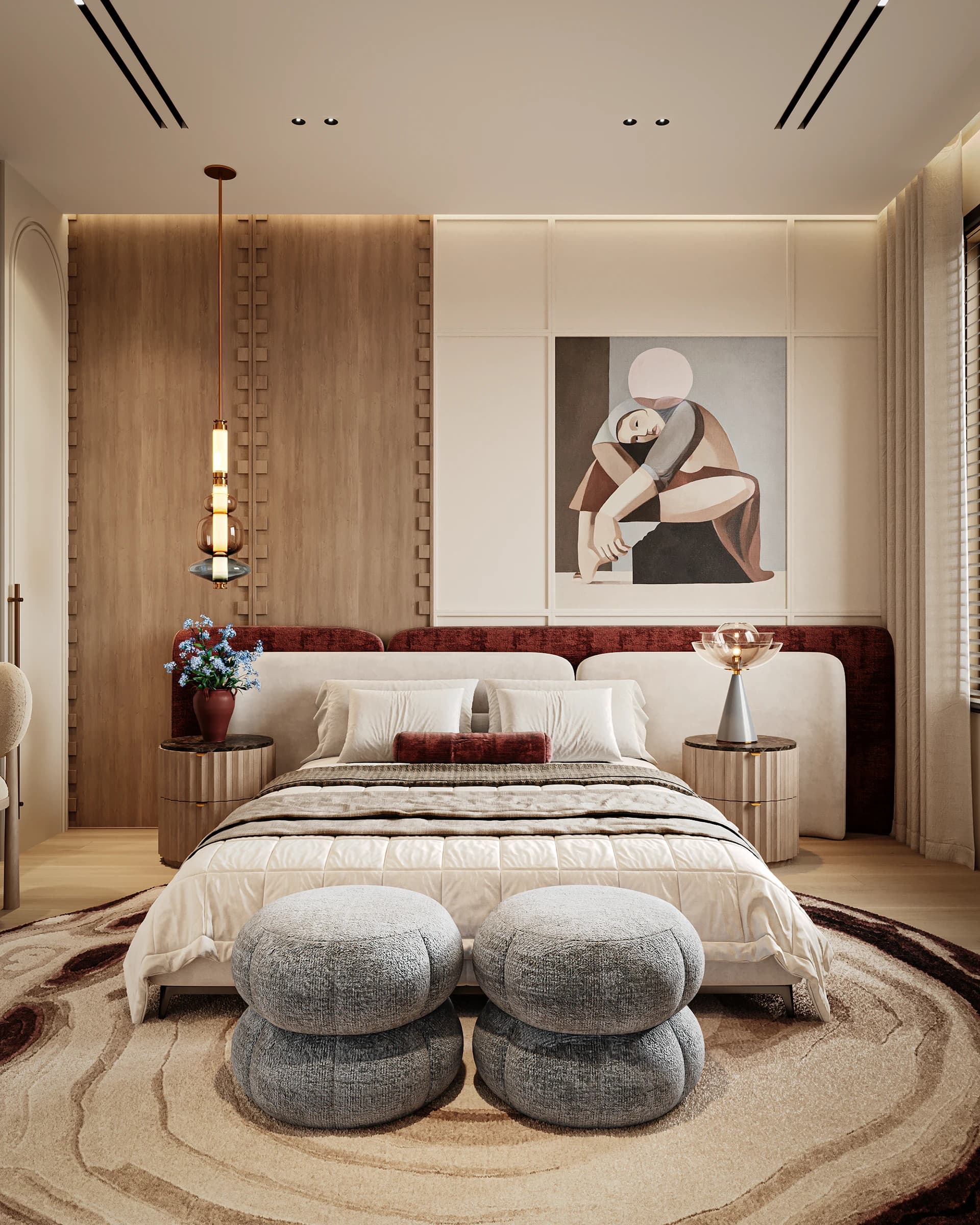 Velvet Upholstered Bed